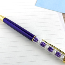 【母の日のギフトに】✾紫×ディープパープル✾　羽衣水引ボールペン 3枚目の画像