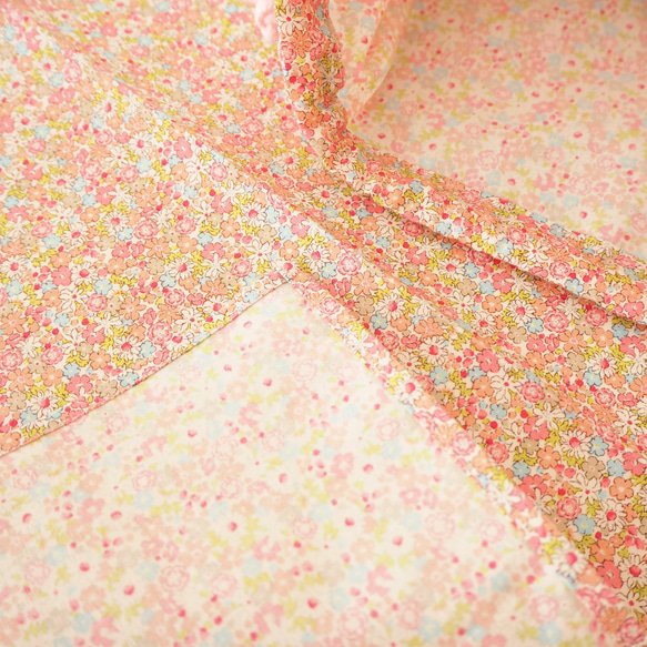 お弁当袋 コップ袋 ランチマット3点セット｜ピンク小花柄 6枚目の画像