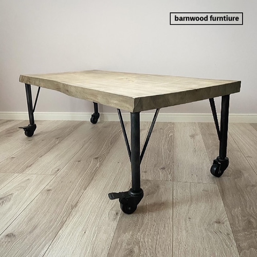 DIYアイテム 】キャスター付アイアン脚 ローテーブル用 4本1セット