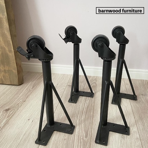 トロリーテーブル等のDIYに☆アイアンキャスター2個セット トロリー