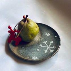 Christmas  雪の皿　(Creema限定) 3枚目の画像