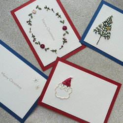 紙刺繍カード クリスマスツリー 3枚目の画像
