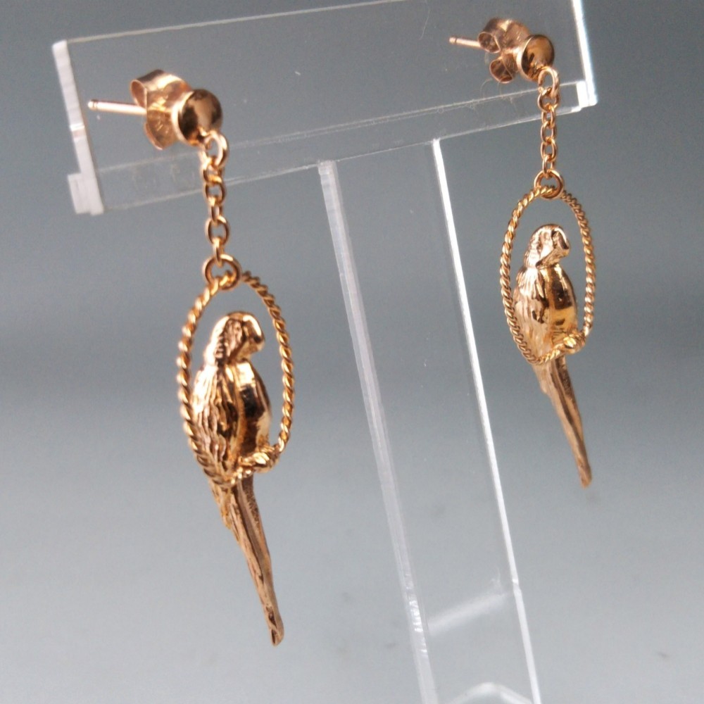 オウムピアス　ピンクゴールドカラー(受注制作）