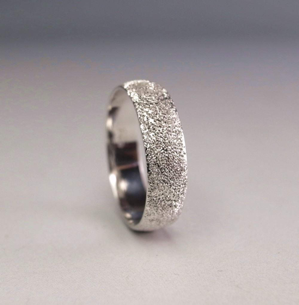 キラキラテクスチャー　平甲丸リング　スターリングシルバー　受注製作