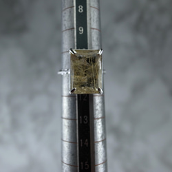 天然ルチルクオーツリング 　９２５　スターリングシルバー 10枚目の画像