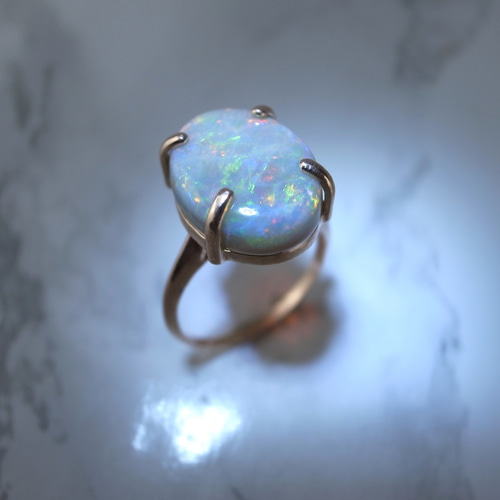オパールリング14金