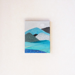 青っぽい山々 / アクリル画(原画) インテリアアート 絵画 カラシソエル