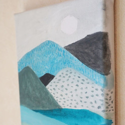 青っぽい山々 / アクリル画(原画)　インテリアアート 5枚目の画像
