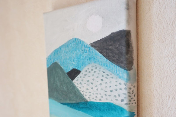 青っぽい山々 / アクリル画(原画)　インテリアアート 5枚目の画像