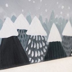 冬の森と積もる雪 / アクリル画(原画)　インテリアアート 2枚目の画像