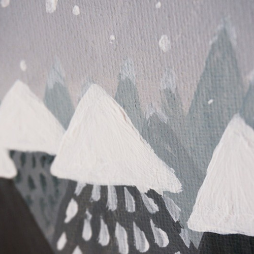 冬の森と積もる雪 / アクリル画(原画) インテリアアート