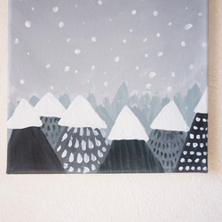 冬の森と積もる雪 / アクリル画(原画)　インテリアアート 5枚目の画像