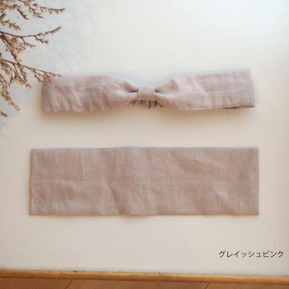 高級リネンでつくる【3way】Baby&KIDS Turban（ ベイビー / キッズ ターバン）・くすみカラー 2枚目の画像