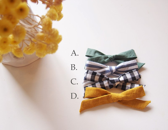 hair bow mini clip (  basic style  ) 3枚目の画像