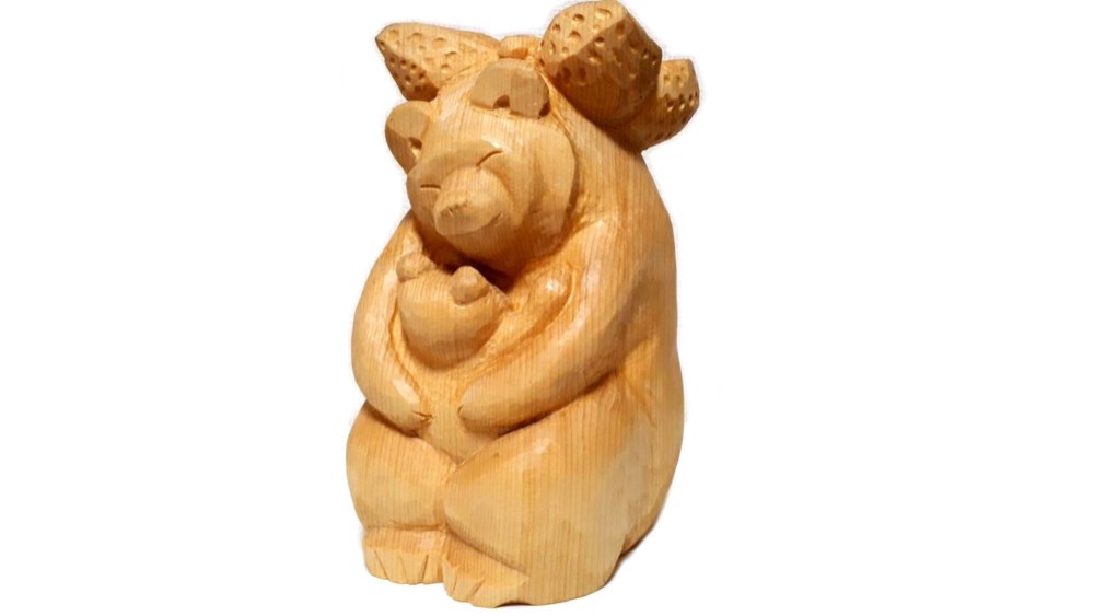 北海道 木彫り熊 贈答品 木目 くまりあ その他置物 木彫工房もくもっこり 通販｜Creema(クリーマ)