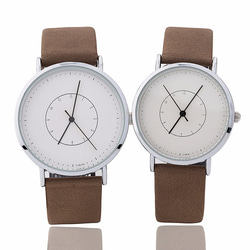 2size カーキペアウォッチ 上品シンプル腕時計 <b-0056> 2枚目の画像