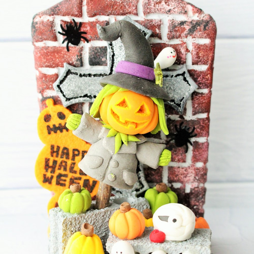 ☆HALLOWEEN☆RIP かぼちゃかかしの嘆き 立体・オブジェ