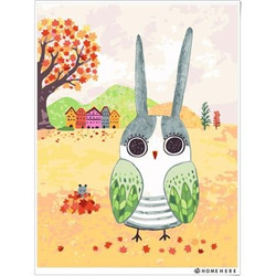 [HOMEHERE] DIY數字油畫 X 插畫家尼果 兔子貓頭鷹 第1張的照片