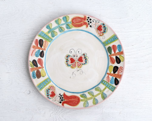 【新品】よしのちはる 色絵リム楕円皿 絵皿 個展購入 1点もの 新品】よしのちはる 色絵リム楕円皿 絵皿 個展購入 1点もの 【新品】よしの