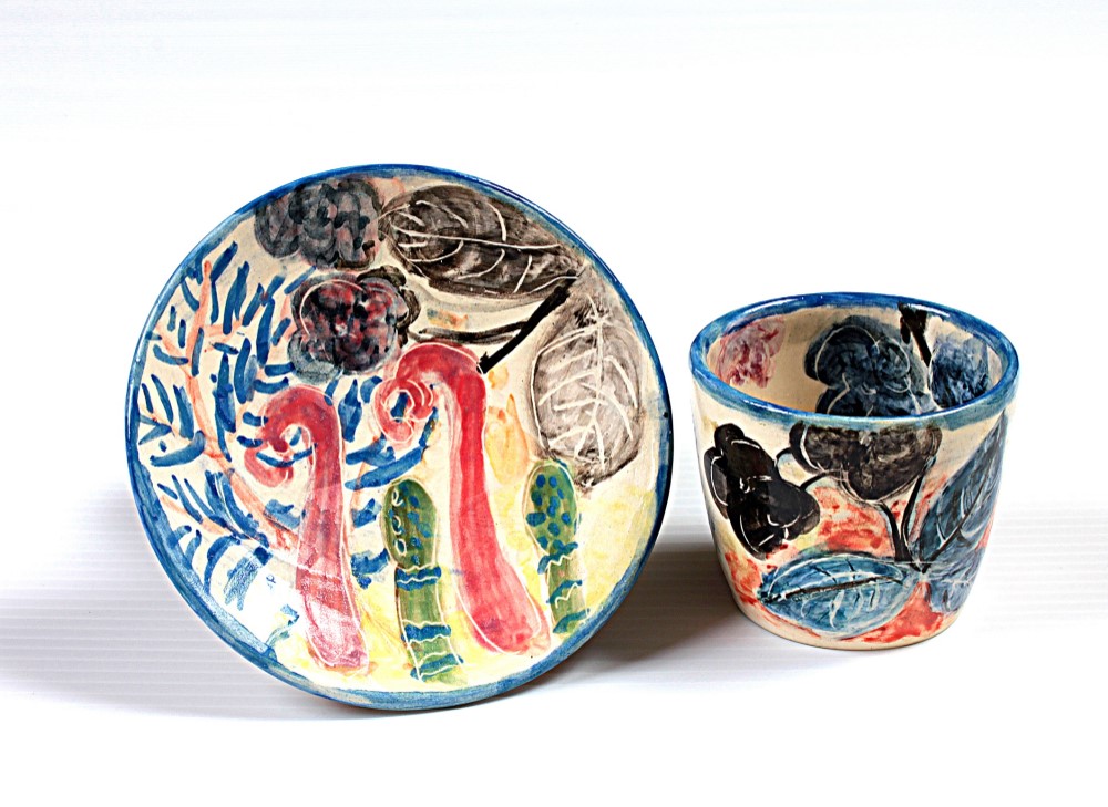 淡彩・野の草花図（小）のフリーカップセット