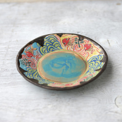 金魚の絵皿(水紋) 2枚目の画像