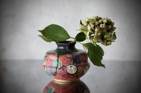 光琳菊の壺（花器） 1枚目の画像