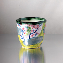 桜とウグイスのフリーカップセット 2枚目の画像