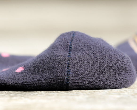 【8折】精梳棉男襪．Polygiene® 抑菌除臭｜Raspberry Pink / 靛藍-粉紅 / 第8張的照片