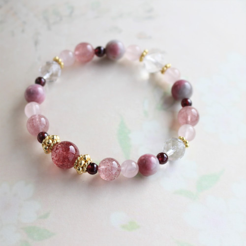 癒しのオルゴナイト❤️ロードナイト＋エンジェライトのハート型