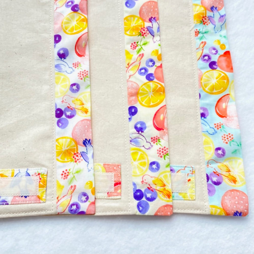 お名前テープがはがれない！】幼稚園サイズのランチョンマット（小鳥の