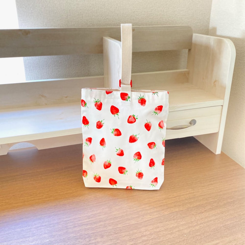 いちごがかわいい！上履き袋 シューズ入れ 上履き袋 ママバナナ 通販