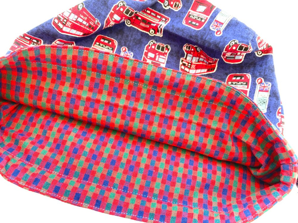 男の子におすすめ！　ロンドンバスのお弁当袋とランチョンマットのセット（赤） 3枚目の画像