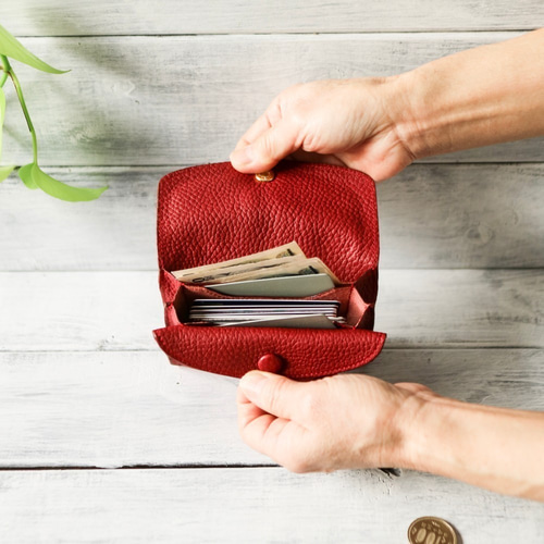 本革財布 手に馴染むふっくらコンパクト財布【ベージュ】 その他ミニ