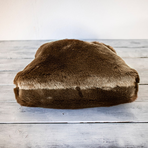 成人款高品質環保毛絨抽繩手提袋 [灰色] 第5張的照片