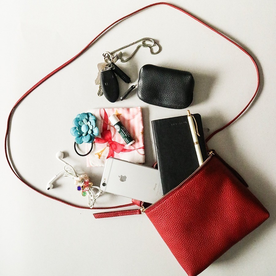 (小) イタリア製本革 ミニショルダー ポシェット サコッシュお出かけ 便利 【シルバー】