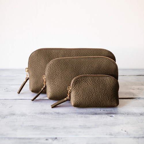 小】本革 ミニポーチ 小物入れ 財布 カードケース コインケース 充電器