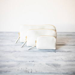 手縫い 本革 6丁差しシザーケース (ホワイト×ピンク) SCA-61/CWC