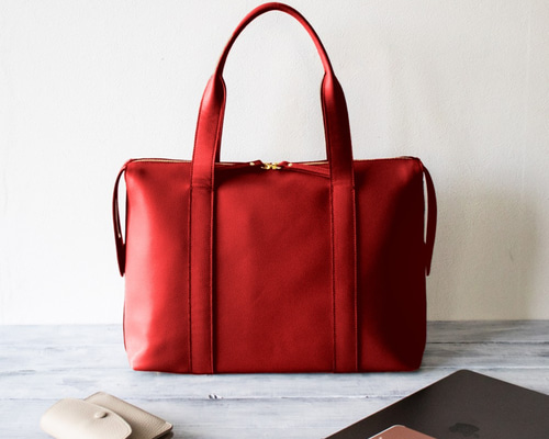 イタリア製本革トートバッグ A4 パソコンが入る 撥水性レザー 通勤