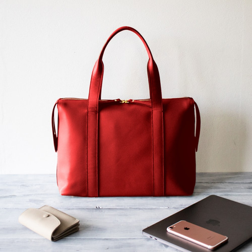 イタリア製本革トートバッグ A4 パソコンが入る 撥水性レザー 通勤