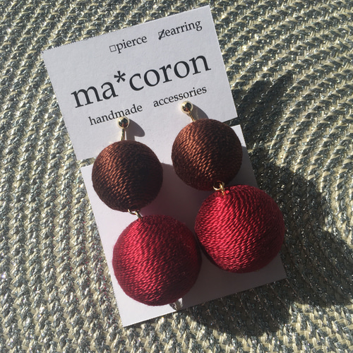 2連ボンボンピアス／イヤリング ピアス（その他） ma*coron 通販 