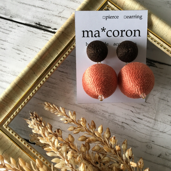 2連 ボンボンピアス／イヤリング ピアス（その他） ma*coron 通販 