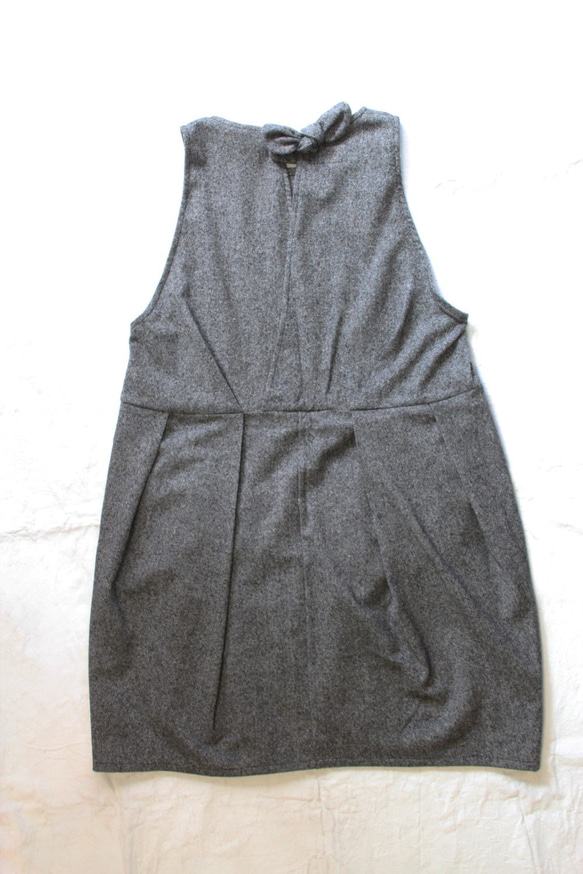 And-Trivial Trivia-Belted Bow Wool Wool Skirt_ Brown 7枚目の画像