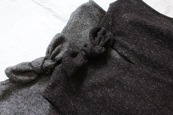 And-Trivial Trivia-Belted Bow Wool Wool Skirt_ Brown 8枚目の画像