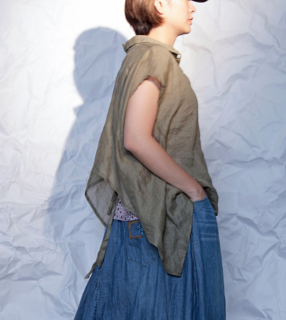 THE LIGHT_Layered-look draping blouse 1枚目の画像