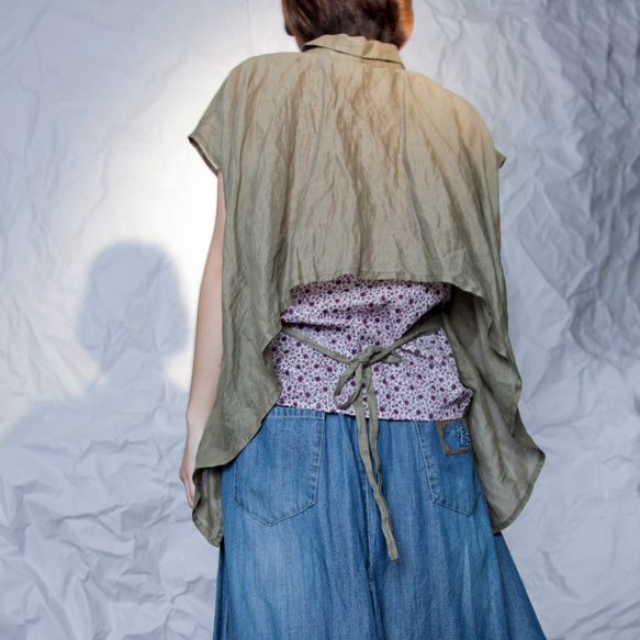 THE LIGHT_Layered-look draping blouse 4枚目の画像