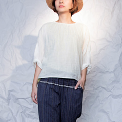 THE LIGHT_ Knotted collar layered-look top 2枚目の画像