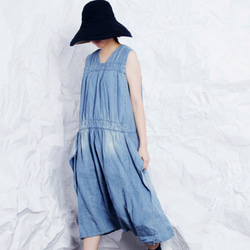 THE LIGHT_Sleeveless draping denim dress 5枚目の画像