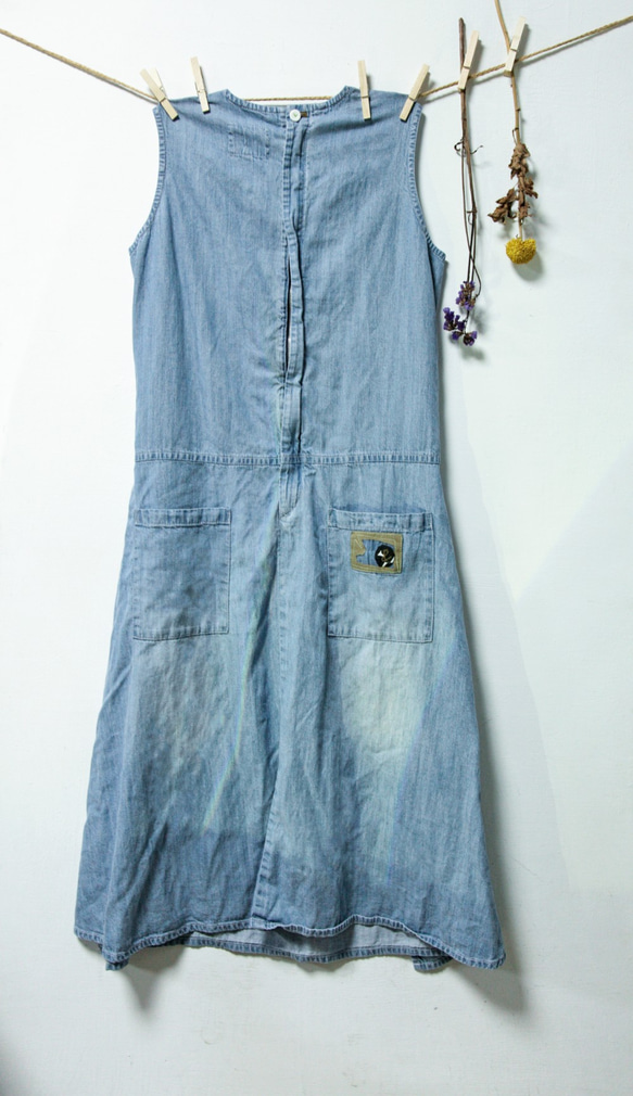 THE LIGHT_Sleeveless draping denim dress 6枚目の画像