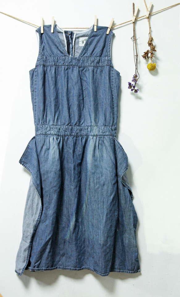 THE LIGHT_Sleeveless draping denim dress 7枚目の画像