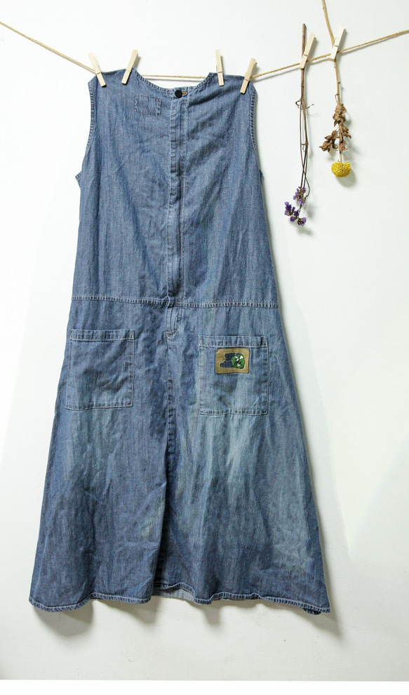 THE LIGHT_Sleeveless draping denim dress 8枚目の画像